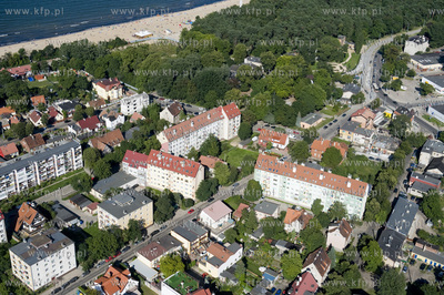 Gdansk Brzezno z lotu ptaka. Okolice ul. Walecznych....