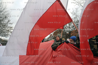 Gdanska Parada Niepodleglosci na ul. Podwale Staromiejskie....