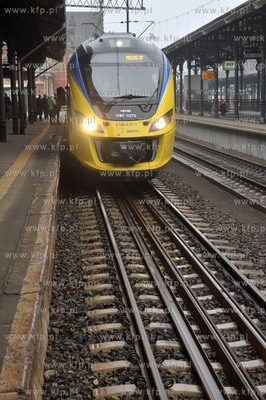Gdansk, Dworzec Glowny PKP. Inauguracyjny, pierwszy...