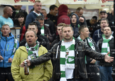 Strefa kibica na Targu Węglowym w Gdańsku.Mecz Legia...