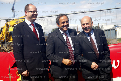Gdansk. Michel Platini z robocza wizyta na terenie...