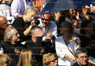 Gdansk. Wmurowania kamienia wegielnego pod budowe Teatru...