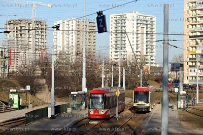 Pętla tramwajowa na gdańskiej Zaspie.
17.02.2015
fot....