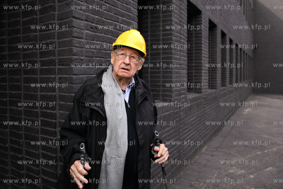 Rezyser Andrzej Wajda w Teatrze Szekspirowski w Gdansku....