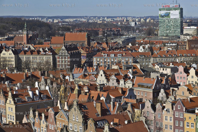 Gdańsk. Kamienice przy ulicy Targ Drzewny, Szeroka,...