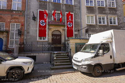 Ulica Chlebnicka w Gdańsku. Przygotowanie scenografi...