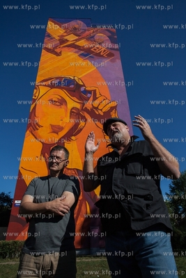 Gdańsk Zaspa, ul. Pilotów 16 f. Prezentacja muralu...