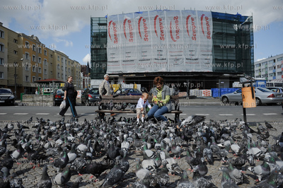 Slupsk. Plac Stary Rynek, miejsce gdzie mieszkancy...