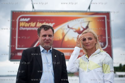 Sopot. Konferencja prasowa poprzedzajaca zawody Tyczka...