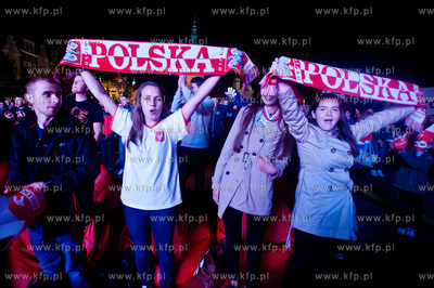 Gdansk. Targ Weglowy. Strefa kibica towarzyszaca Mistrzostwa...
