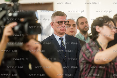 Gdańsk. Historyczna sala BHP. Konferencja prasowa...