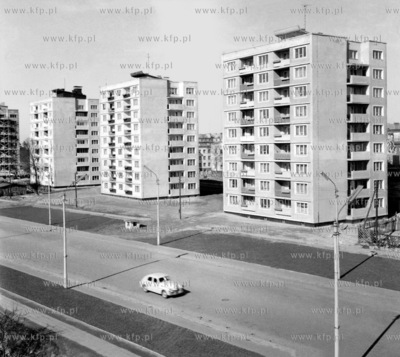 Domy na dzisiejszej al. Tysiaclecia w Elblagu. 1964...