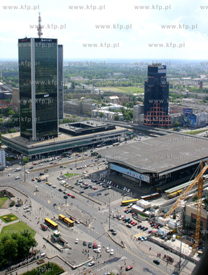 Warszawa z tarasu widokowego na 30 pietrze Palacu Kultury...