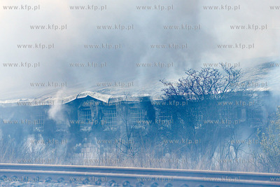 Pozar malarni firmy Indusco przy ul. Hutniczej w Gdyni,...