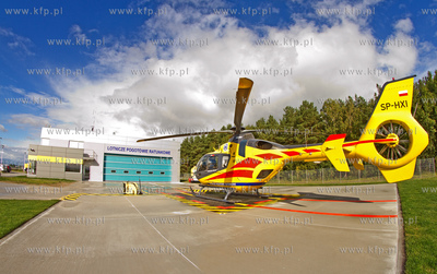 Lotnicze Pogotowie Ratunkowe oddzial Gdansk. Nz. Eurocopter...