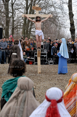 Wejherowo. Droga Krzyzowa. Inscenizacja Meki Panskiej...