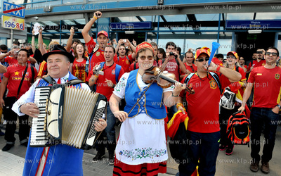 Gdansk. Port Lotniczy im. Lecha Walesy. Kapela kaszubska...