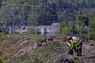 Trasa przyszlej Pomorskiej Kolei Metropolitalnej. Nz....