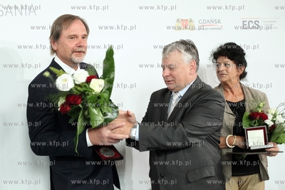 Gdansk. Dwor Artusa. Wyklad Guya Sormana i uroczystosc...