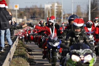 Gdansk. XIII edycja parady Mikolaje na Motocyklach....