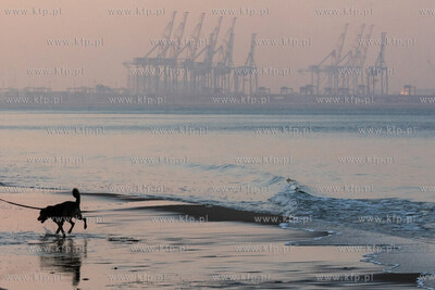 Gdańsk, Górki Zachodnie. Zimowy krajobraz nad morzem....