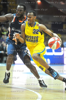 Gdynia. Mecz XXII kolejki Polskiej Ligi Koszykowki...