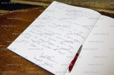 Gdansk. Nowy Ratusz. Pawel Adamowicz - prezydent Miasta...