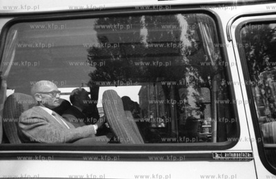 Strajk w Stoczni Gdanskiej im Lenina. Nz. pierwszy...