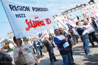Wejherowo. Rynek Starego Miasta. Akcja protestacyjna...