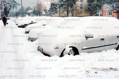Ustka, zasypane sniegiem samochody.
08.01.2010
Fot....