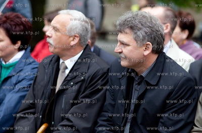 Bytów. Happening promujacy projekt Pomorskiej Kolei...