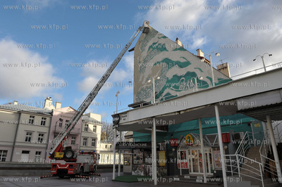 Sopot. Plac Przyjaciol Sopotu. Akcja sopockiej strazy...