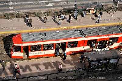 Gdansk Wrzeszcz. Przytanek tramwajowy w poblizu skrzyzowanie...