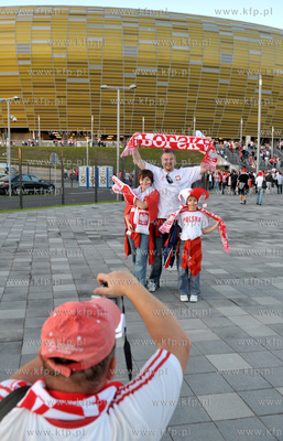 Gdansk. Stadion pilkarski PGE Arena. Mecz towarzyski...