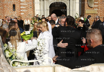 Gdansk. Katedra Oliwska. Slub Dariusza Michalczewskiego...