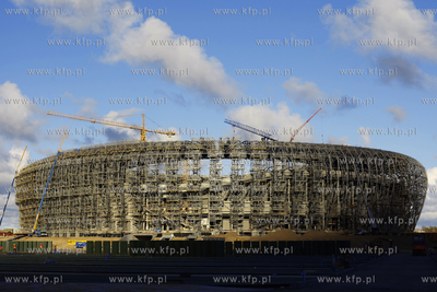 Gdansk. Budowa stadionu pilkarskiego PGE Arena.
26.10.2010
fot....