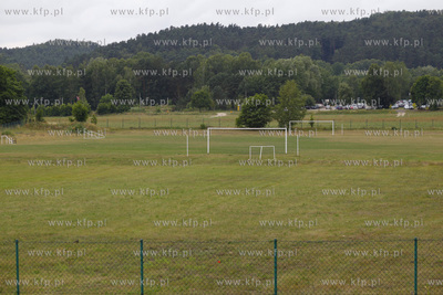 Gdansk. Boisko pilkarskie przy ul.Koscierskiej klubu...