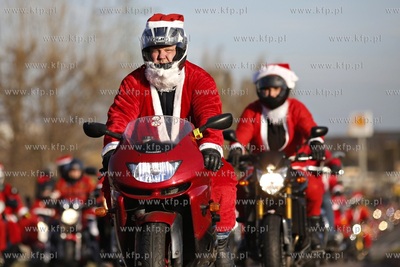Gdansk. XIII edycja parady Mikolaje na Motocyklach....