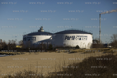 Gdansk. Westerpaltte. Port Polnocny. Firma Port Service...