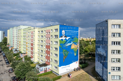 Uroczyste odsłonięcie muralu  w Gdańsku-Zaspie na...