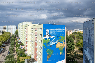 Uroczyste odsłonięcie muralu  w Gdańsku-Zaspie na...