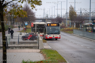 Remont dojazdów do pętli tramwajowej Zaspa w Gdańsku....