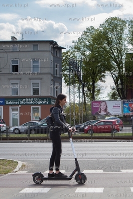 Gdańsk. Hulajnoga elektryczna na minuty. 08.05.2019...