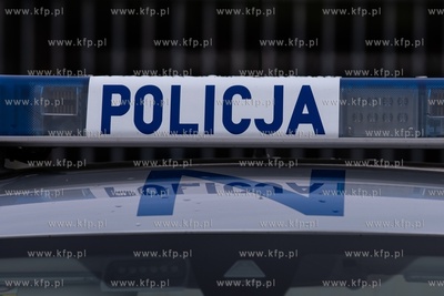 Gdańsk, Oddział Prewencji Policji w Złotej Karczmie.Radiowóz...