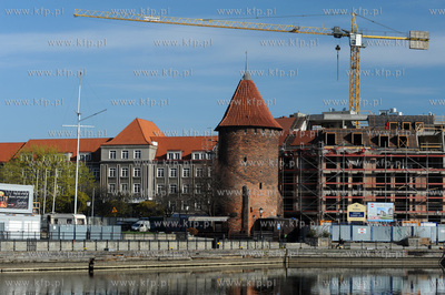 Gdansk, Targ Rybny. Gotycka Baszta Labedz 1454, prawdopodobnie...