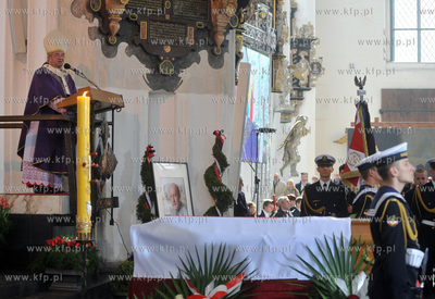 Gdansk. Bazylika Mariacka. Pogrzeb Macieja Plazynskiego,...