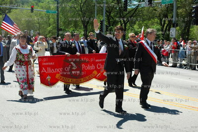 USA. Chicago. Parada 3-majowa zorganizowana przez Polonie....