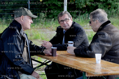 Andrzej Kotkowski na planie zdjeciowym filmu "Uklad...