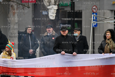 Uroczystosci na rynku w Kościerzynie z okazji 102....