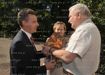 Imieniny Lecha  Walesy w jego domu na ul. Polanki w...